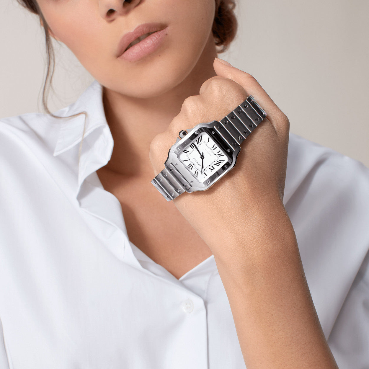 Cartier SANTOS-GRIS/Blanc 40mm