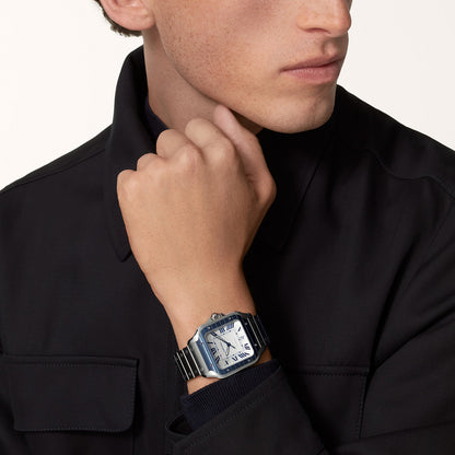 Cartier SANTOS-blue synthetic spinel 40mm
