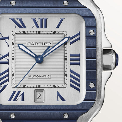 Cartier SANTOS-blue synthetic spinel 40mm