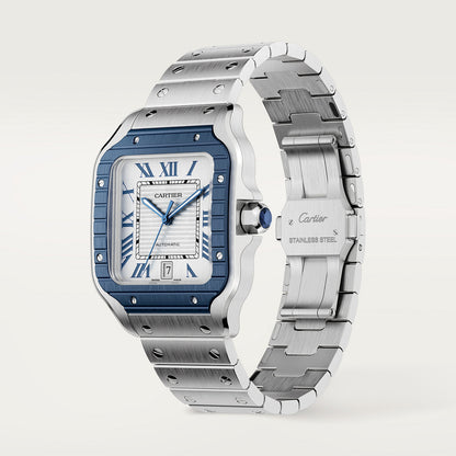 Cartier SANTOS-blue synthetic spinel 40mm