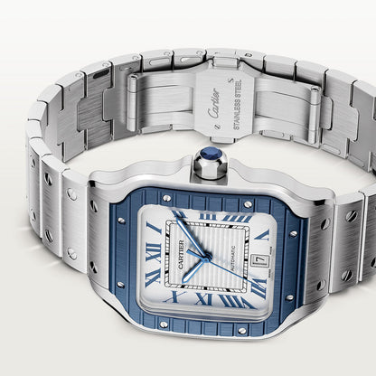 Cartier SANTOS-blue synthetic spinel 40mm