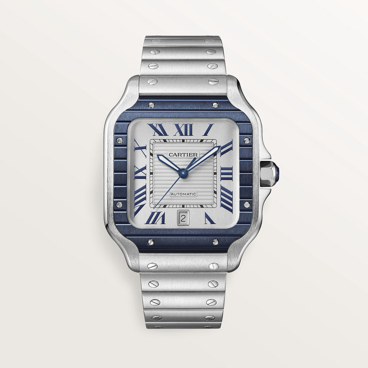 Cartier SANTOS-blue synthetic spinel 40mm