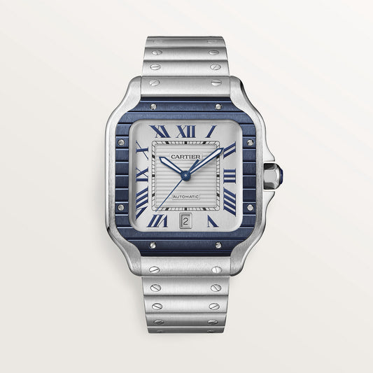 Cartier SANTOS-blue synthetic spinel 40mm